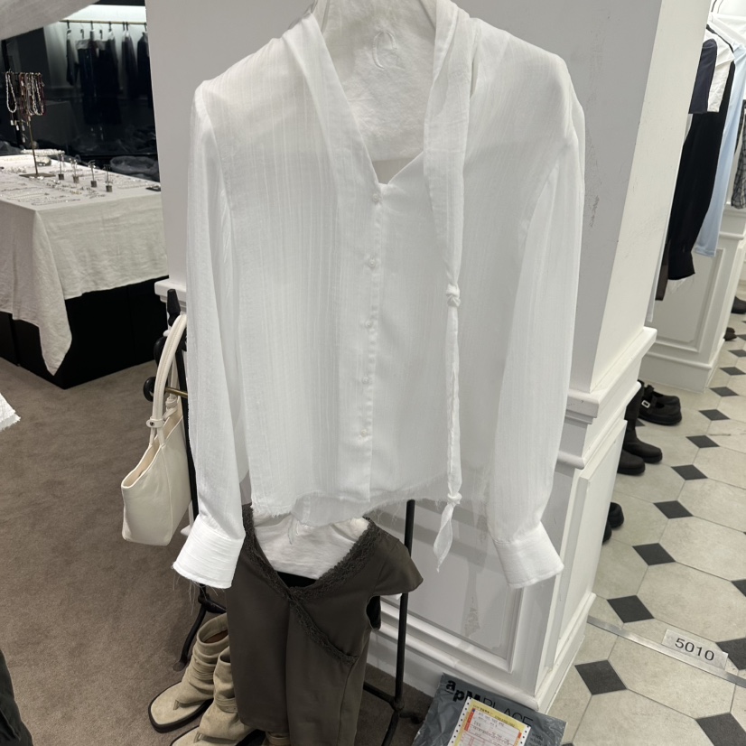 ETER韓國代購女士新品熱賣26夏季職業休閑推薦襯衫蕾絲衫eter/VERSO襯衫/蕾絲衫圖色1