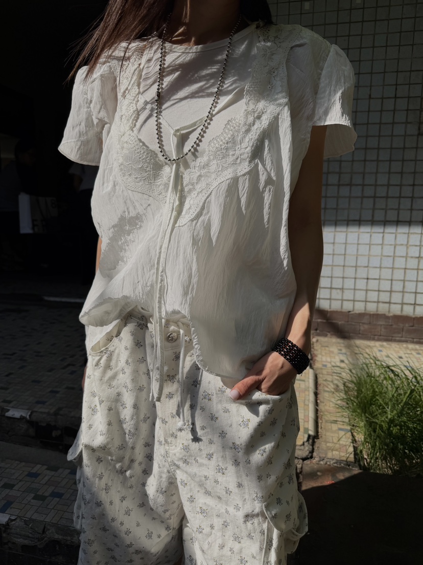 FRANC—L韓國直郵實拍女裝新款推薦熱賣26春夏襯衫蕾絲衫FRANC襯衫/蕾絲衫