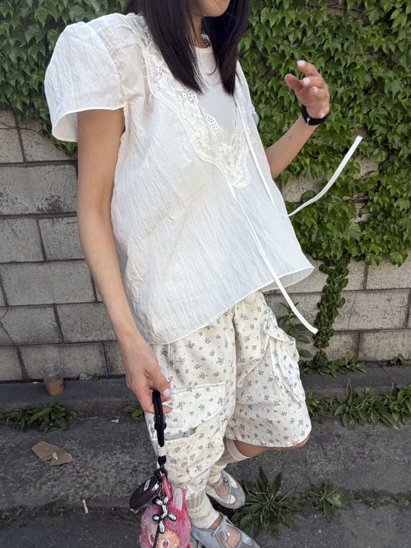 FRANC—L韓國直郵實拍女裝新款推薦熱賣26春夏襯衫蕾絲衫FRANC襯衫/蕾絲衫