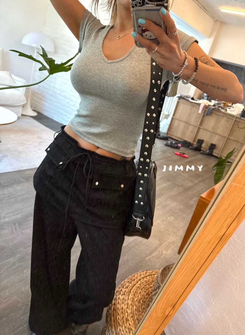 JIMMY韓國直郵實拍女裝新品26夏季推薦熱賣休閑26春夏T恤JIMMY/REMAKET恤