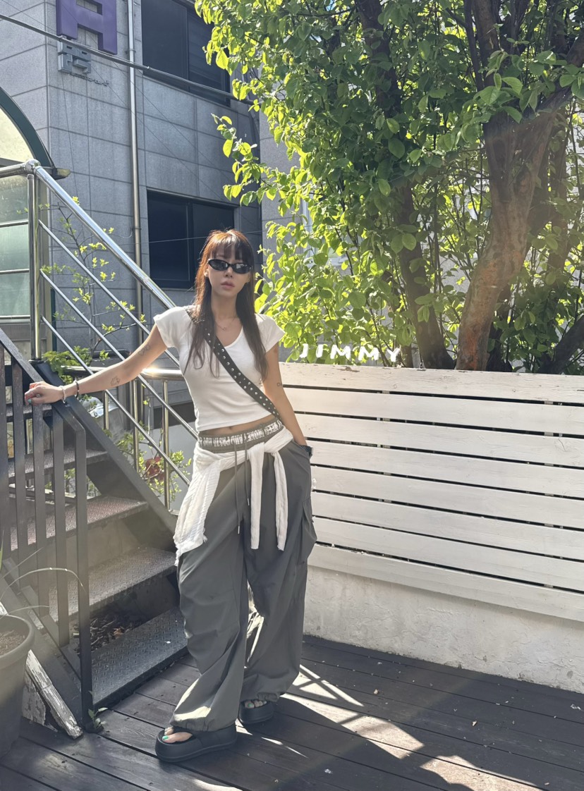 JIMMY韓國直郵實拍女裝新品26夏季推薦熱賣休閑26春夏T恤JIMMY/REMAKET恤