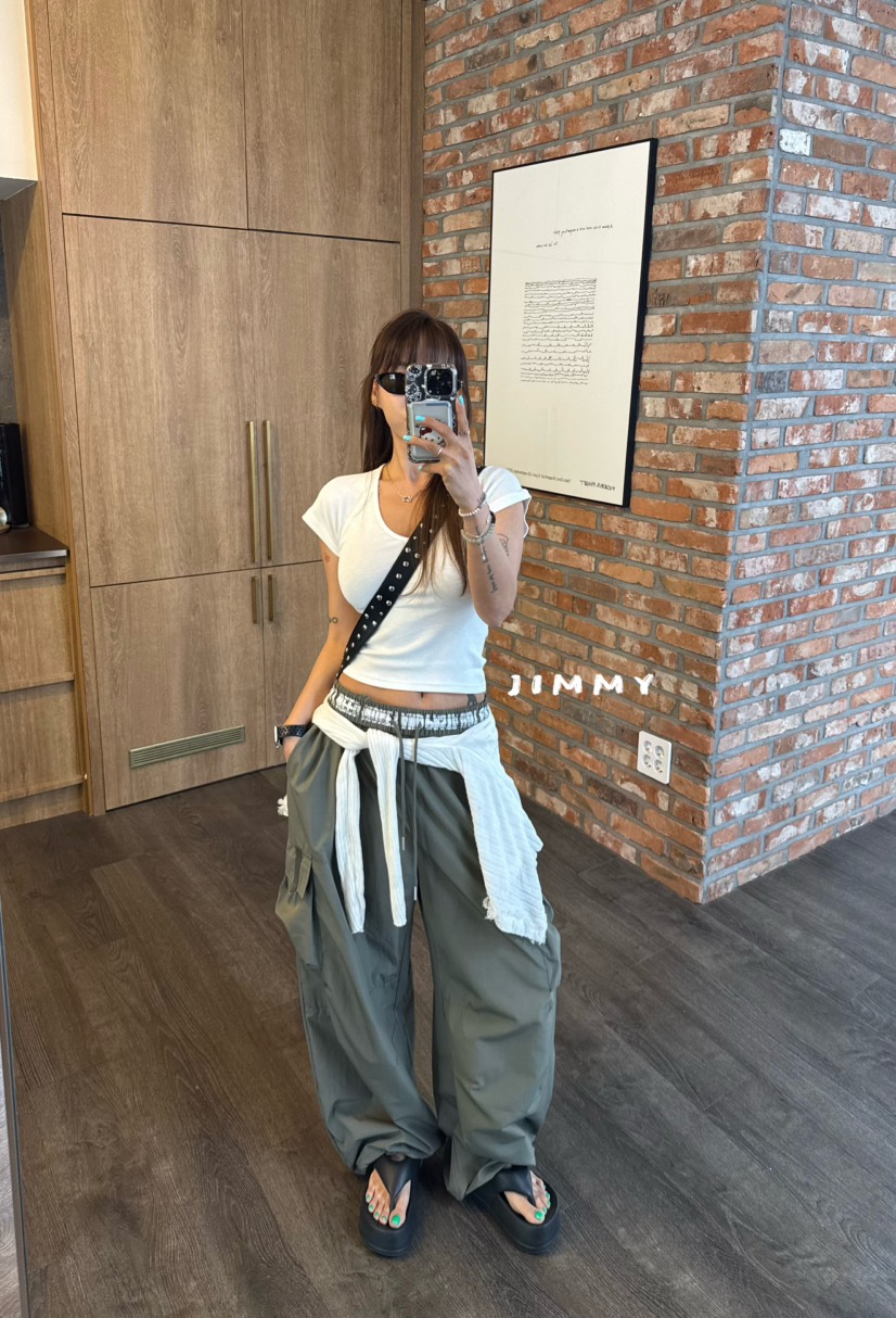 JIMMY韓國直郵實拍女裝新品26夏季推薦熱賣休閑26春夏T恤JIMMY/REMAKET恤