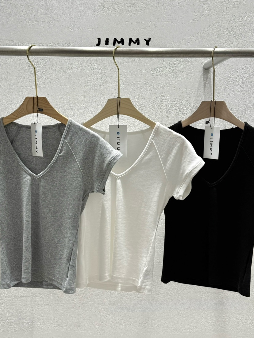 JIMMY韓國直郵實拍女裝新品26夏季推薦熱賣休閑26春夏T恤JIMMY/REMAKET恤