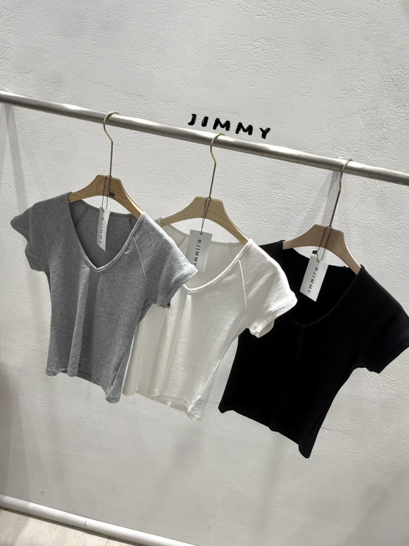 JIMMY韓國直郵實拍女裝新品26夏季推薦熱賣休閑26春夏T恤JIMMY/REMAKET恤