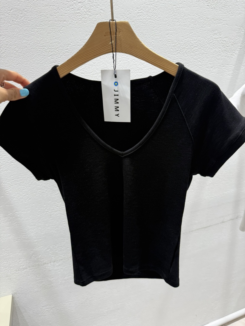 JIMMY韓國直郵實拍女裝新品26夏季推薦熱賣休閑26春夏T恤JIMMY/REMAKET恤圖色2