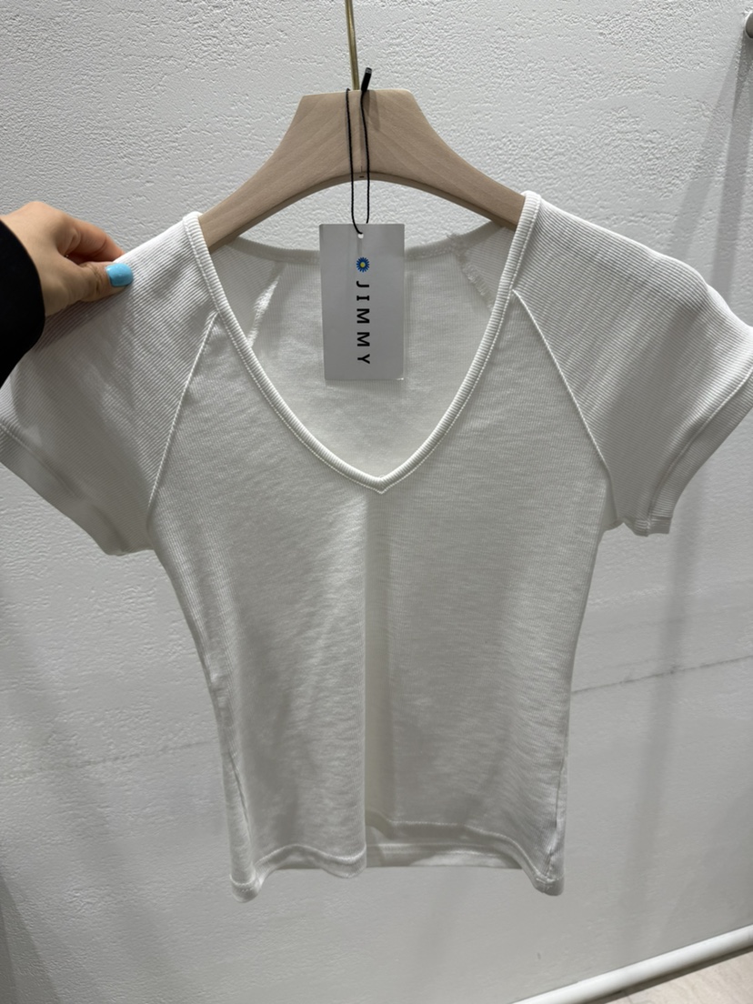 JIMMY韓國直郵實拍女裝新品26夏季推薦熱賣休閑26春夏T恤JIMMY/REMAKET恤圖色3