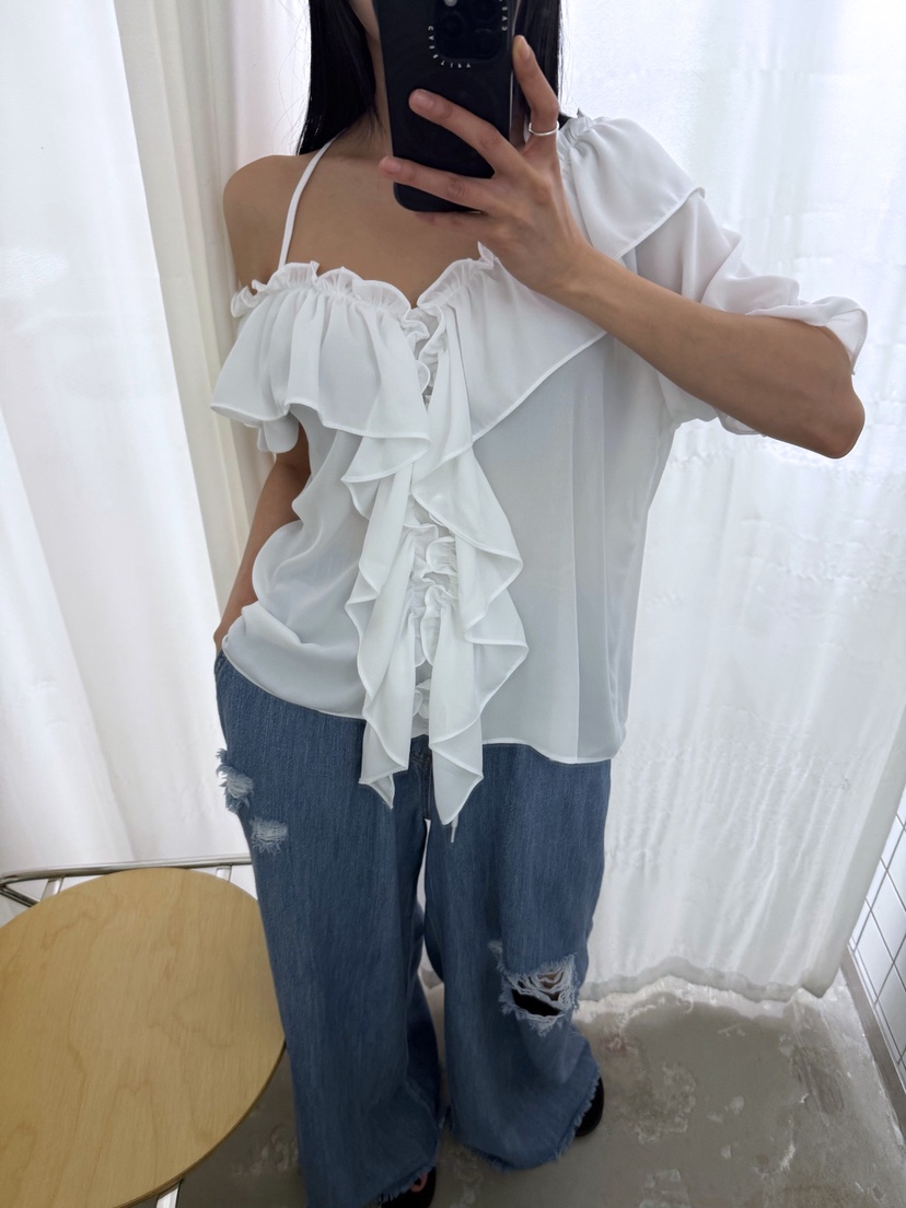 AB韓國東大門代購女士新款時尚職業26夏季26春夏襯衫蕾絲衫AB襯衫/蕾絲衫