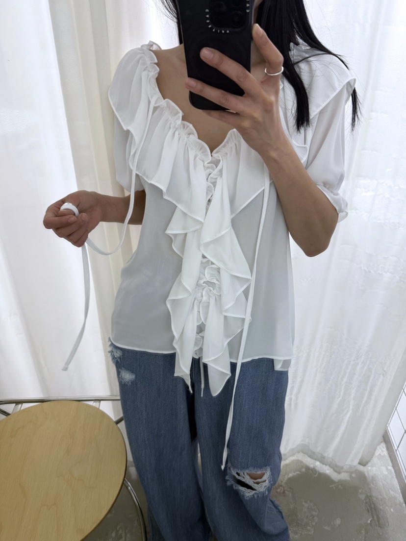 AB韓國東大門代購女士新款時尚職業26夏季26春夏襯衫蕾絲衫AB襯衫/蕾絲衫