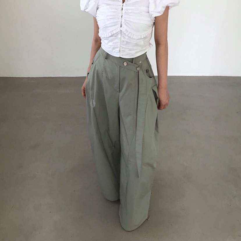 2TWO MOON韓國直郵實拍女裝新品時尚職業推薦休閑褲腰帶2TWO MOON休閑褲