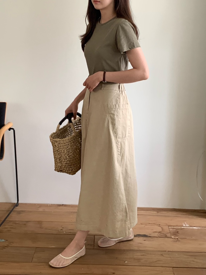 BLEECKER韓國直郵女裝新款26春夏26夏季推薦熱賣長裙口袋BLEECKER長裙