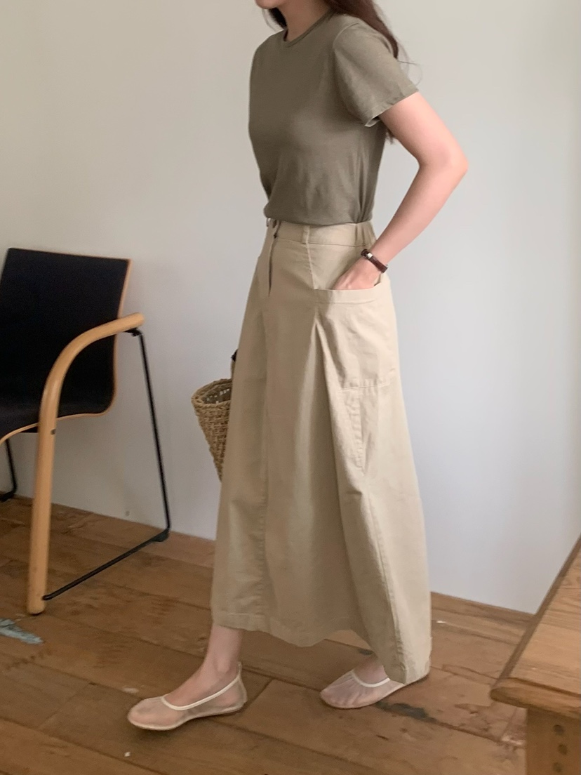 BLEECKER韓國直郵女裝新款26春夏26夏季推薦熱賣長裙口袋BLEECKER長裙