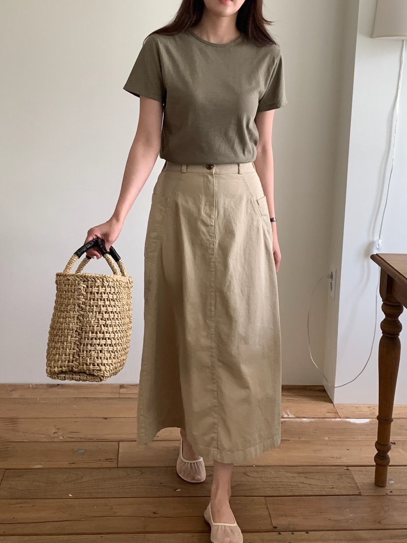 BLEECKER韓國直郵女裝新款26春夏26夏季推薦熱賣長裙口袋BLEECKER長裙