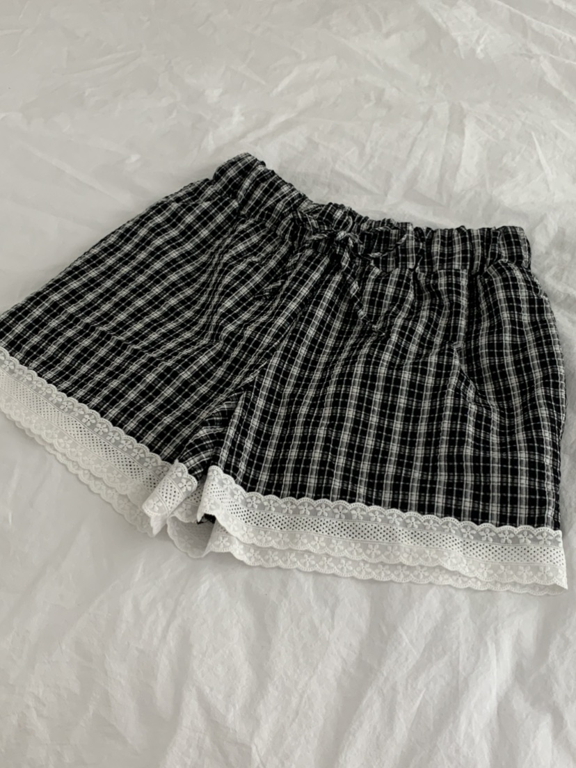 THX_VERY東大門實拍韓國女士新款時尚26夏季熱賣短褲蕾絲花THX_VERY短褲圖色1