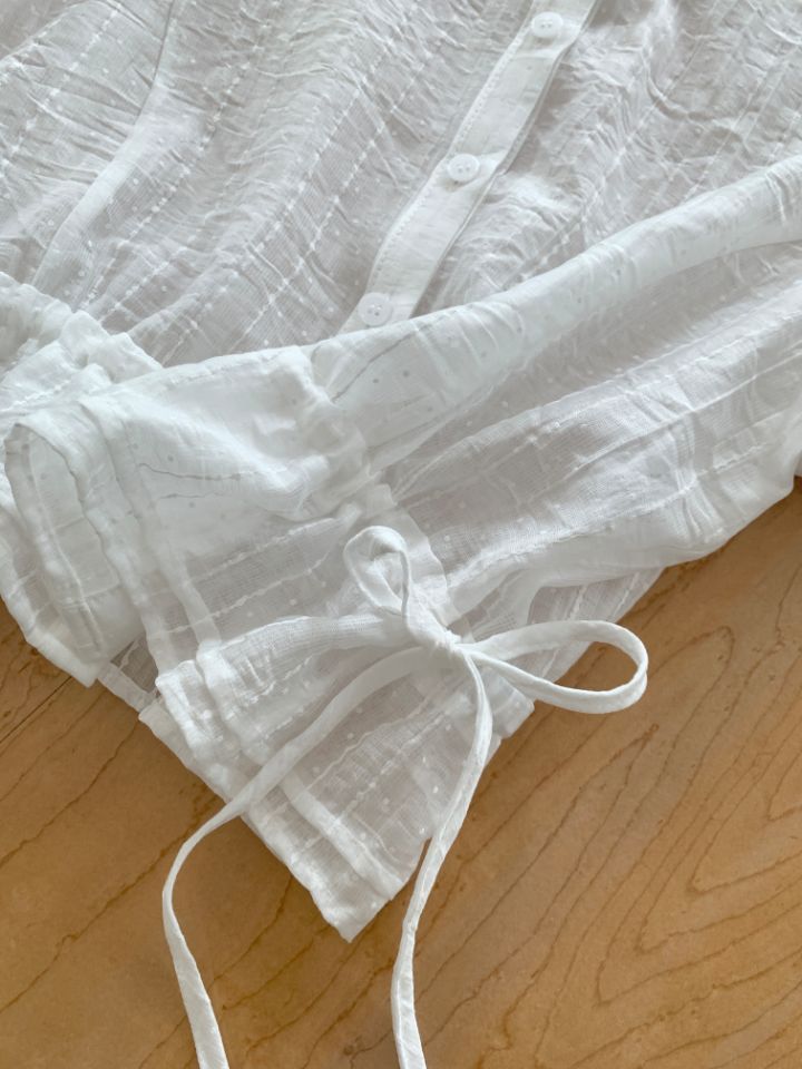 CRONG東大門實拍韓國女士新款休閑時尚26夏季襯衫蕾絲衫刺繡CRONG襯衫/蕾絲衫