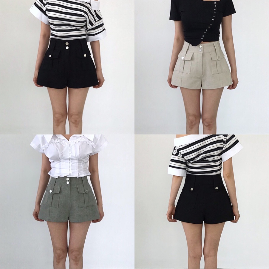2TWO MOON東大門實拍韓國女裝新品26夏季休閑推薦短褲口袋2TWO MOON短褲