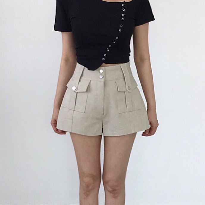 2TWO MOON東大門實拍韓國女裝新品26夏季休閑推薦短褲口袋2TWO MOON短褲圖色3