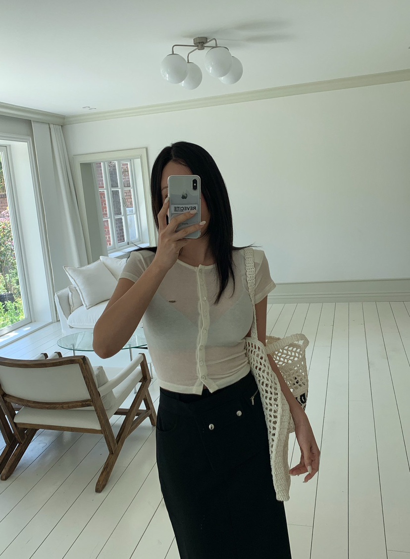 REVE CITE-L韓國東大門代購女士新款熱賣休閑T恤開衫紐扣REVE CITE-LT恤圖色2