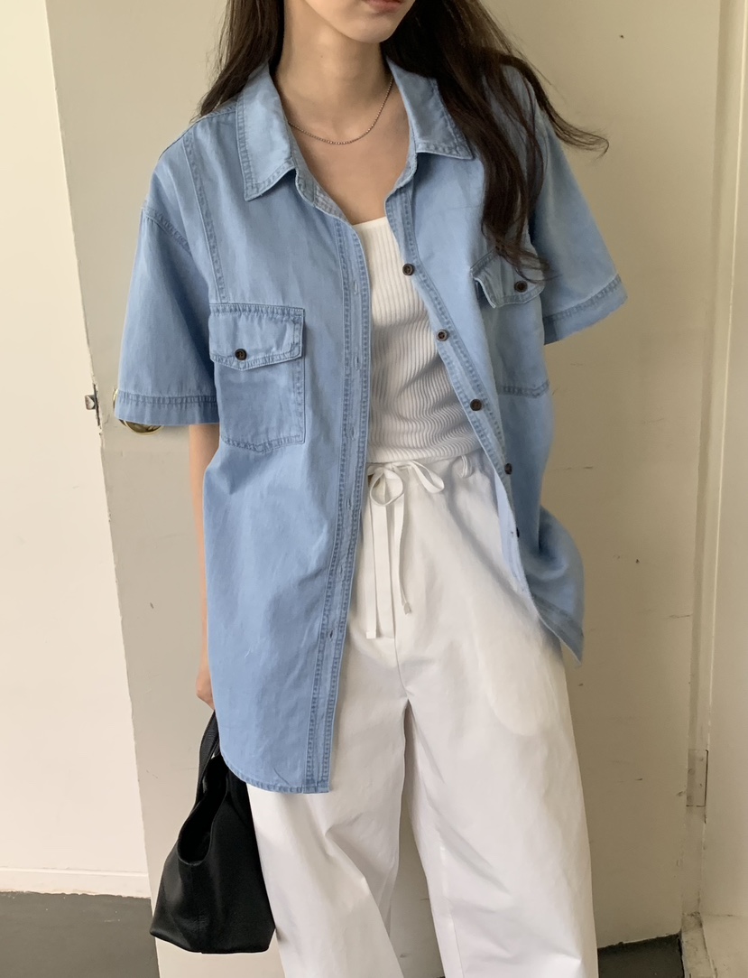 NOTICE韓國直郵實拍女士新款推薦熱賣時尚人氣襯衫蕾絲衫NOTICE襯衫/蕾絲衫