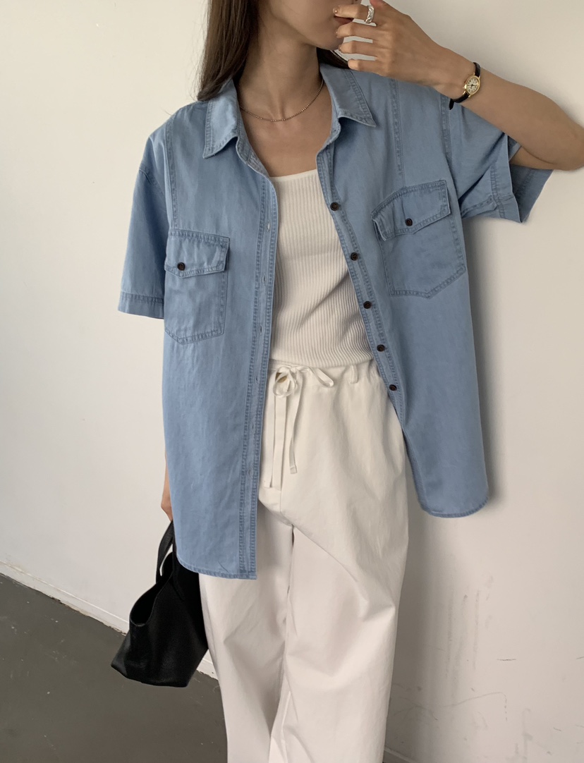 NOTICE韓國直郵實拍女士新款推薦熱賣時尚人氣襯衫蕾絲衫NOTICE襯衫/蕾絲衫