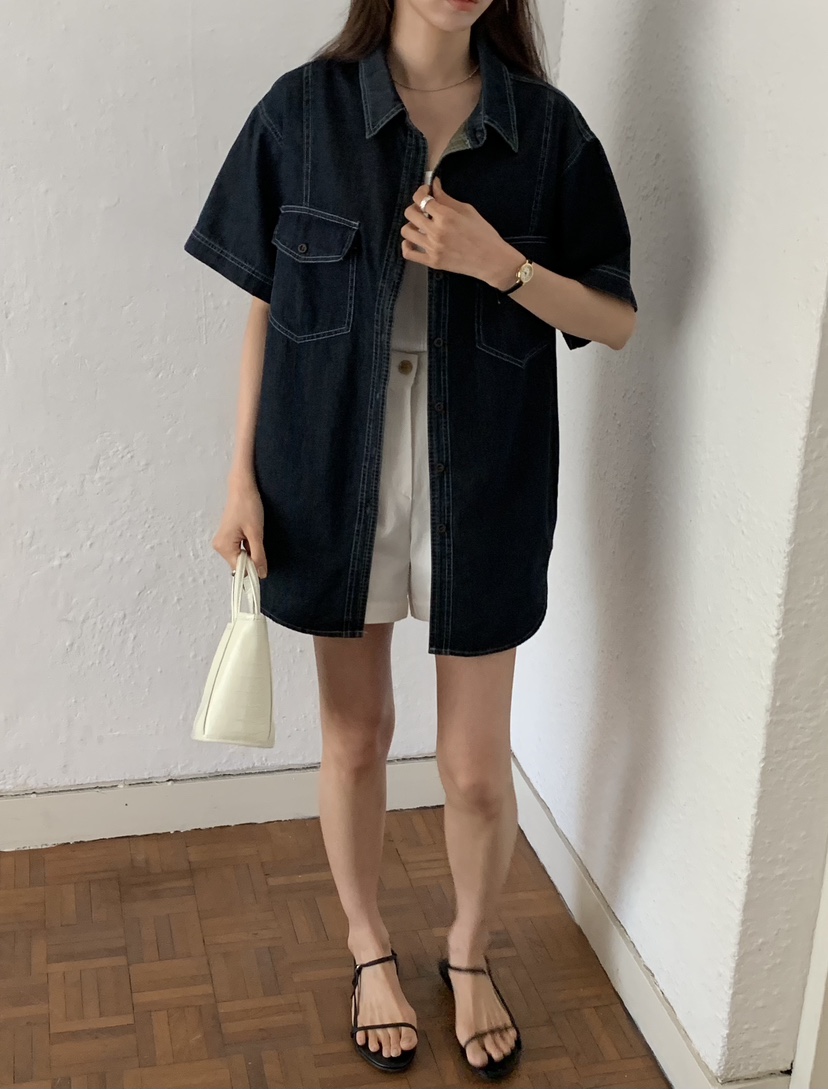 NOTICE韓國直郵實拍女士新款推薦熱賣時尚人氣襯衫蕾絲衫NOTICE襯衫/蕾絲衫