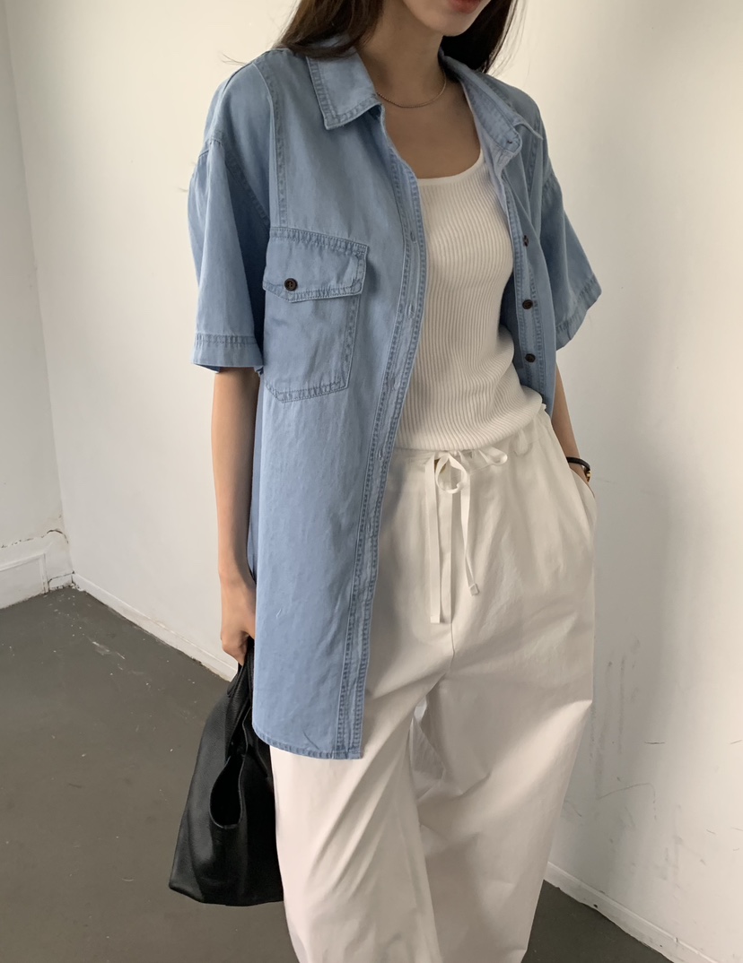 NOTICE韓國直郵實拍女士新款推薦熱賣時尚人氣襯衫蕾絲衫NOTICE襯衫/蕾絲衫