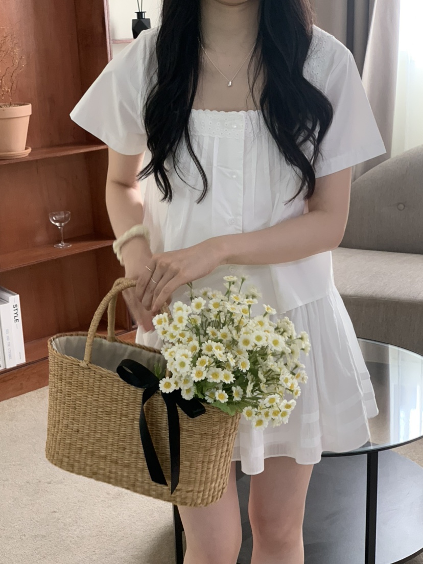 THX_VERY韓國東大門直郵女士新款26春夏26夏季襯衫蕾絲衫THX_VERY襯衫/蕾絲衫