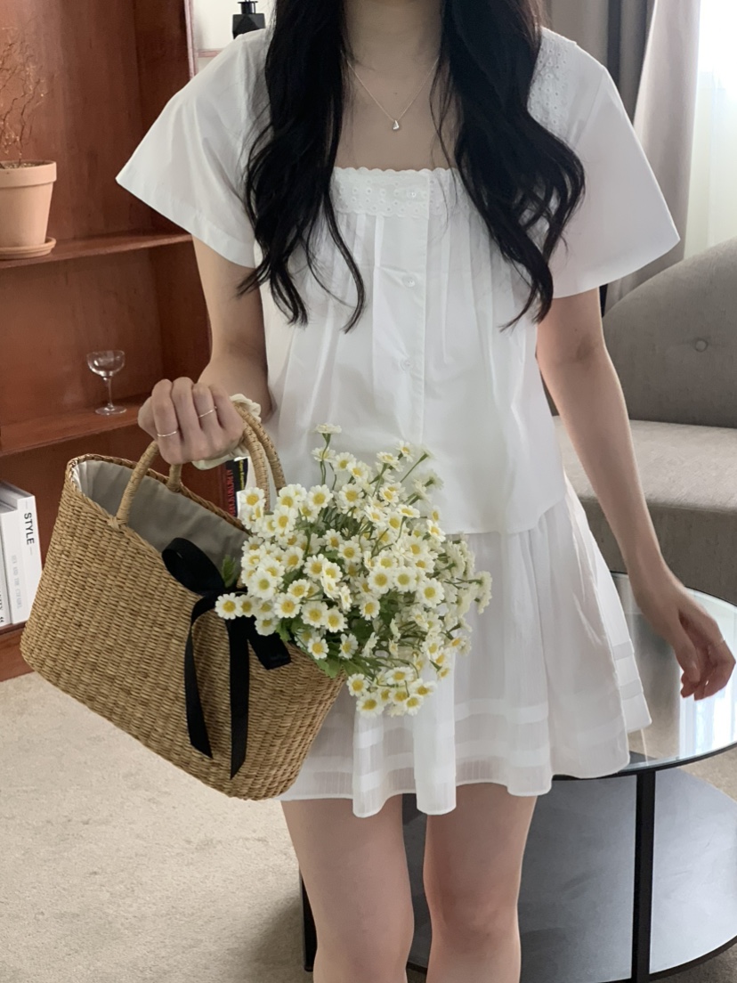THX_VERY韓國東大門直郵女士新款26春夏26夏季襯衫蕾絲衫THX_VERY襯衫/蕾絲衫