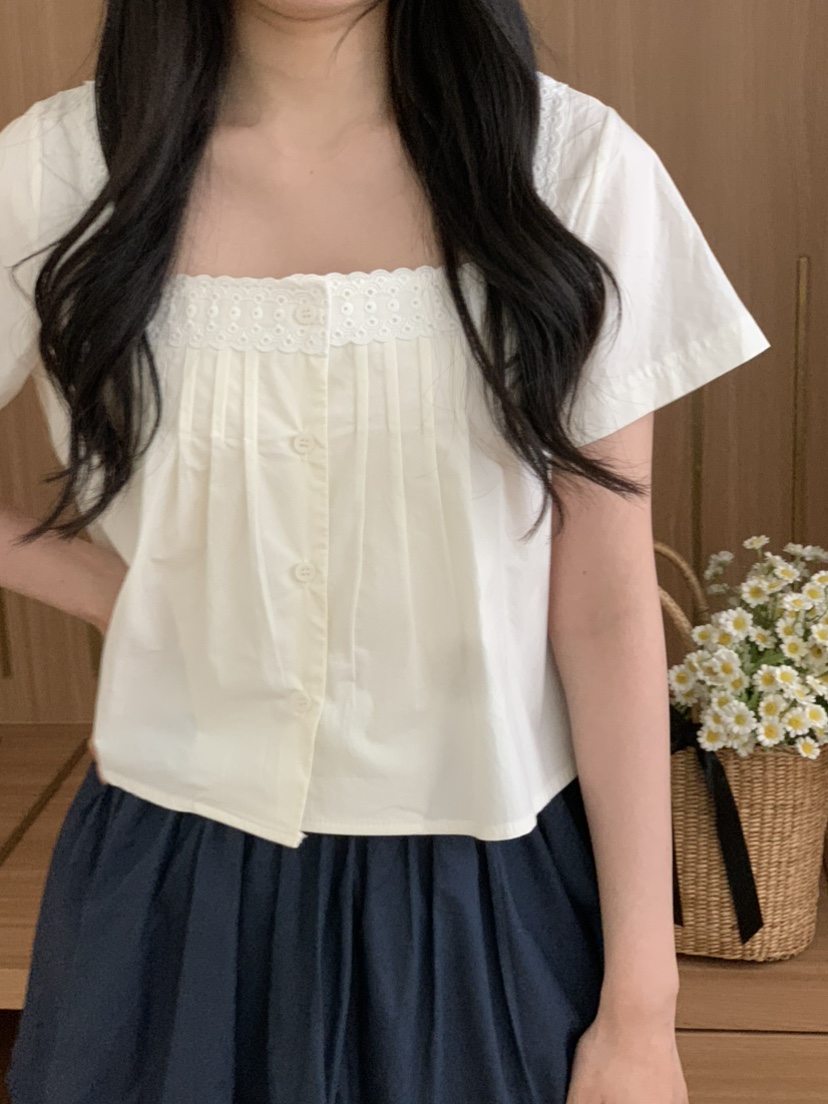 THX_VERY韓國東大門直郵女士新款26春夏26夏季襯衫蕾絲衫THX_VERY襯衫/蕾絲衫