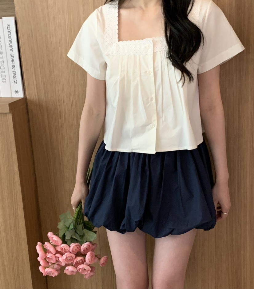 THX_VERY韓國東大門直郵女士新款26春夏26夏季襯衫蕾絲衫THX_VERY襯衫/蕾絲衫圖色2