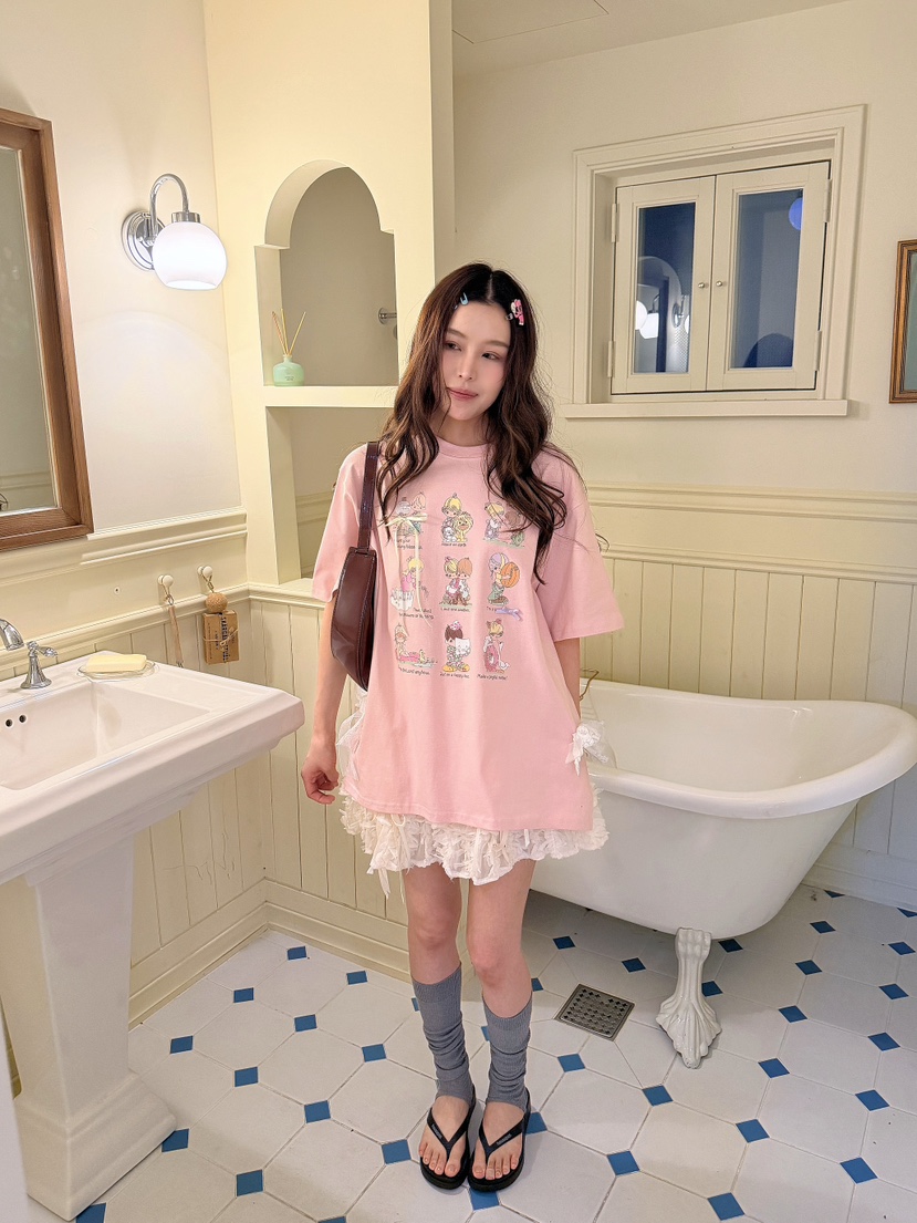BOUTIQUE-L韓國東大門直郵女士新款推薦休閑26春夏26夏季T恤BOUTIQUE-LT恤