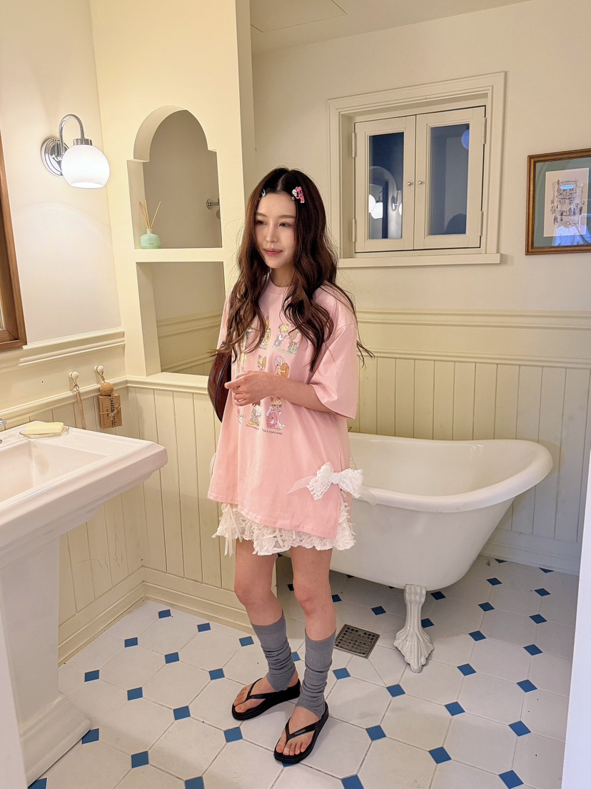 BOUTIQUE-L韓國東大門直郵女士新款推薦休閑26春夏26夏季T恤BOUTIQUE-LT恤