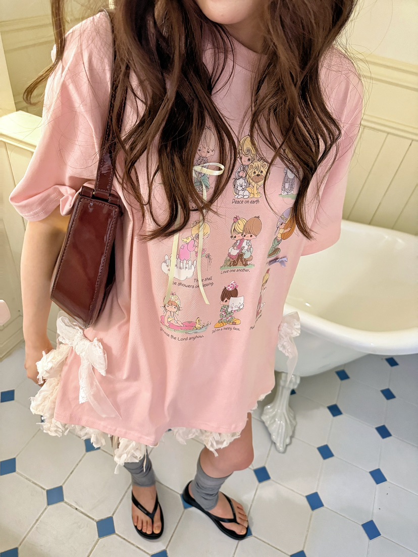 BOUTIQUE-L韓國東大門直郵女士新款推薦休閑26春夏26夏季T恤BOUTIQUE-LT恤