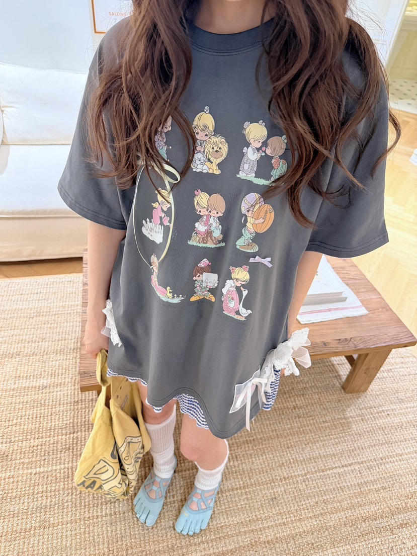 BOUTIQUE-L韓國東大門直郵女士新款推薦休閑26春夏26夏季T恤BOUTIQUE-LT恤