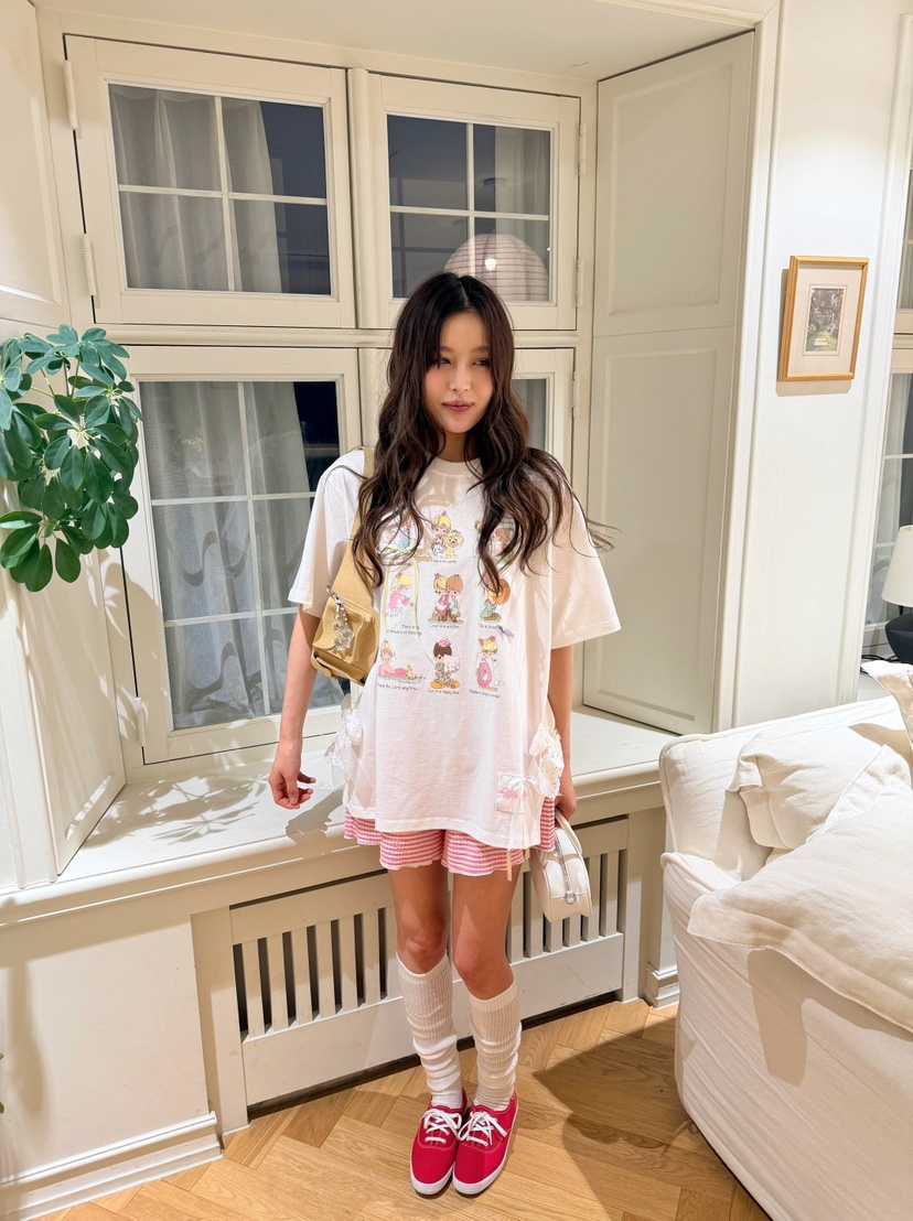 BOUTIQUE-L韓國東大門直郵女士新款推薦休閑26春夏26夏季T恤BOUTIQUE-LT恤