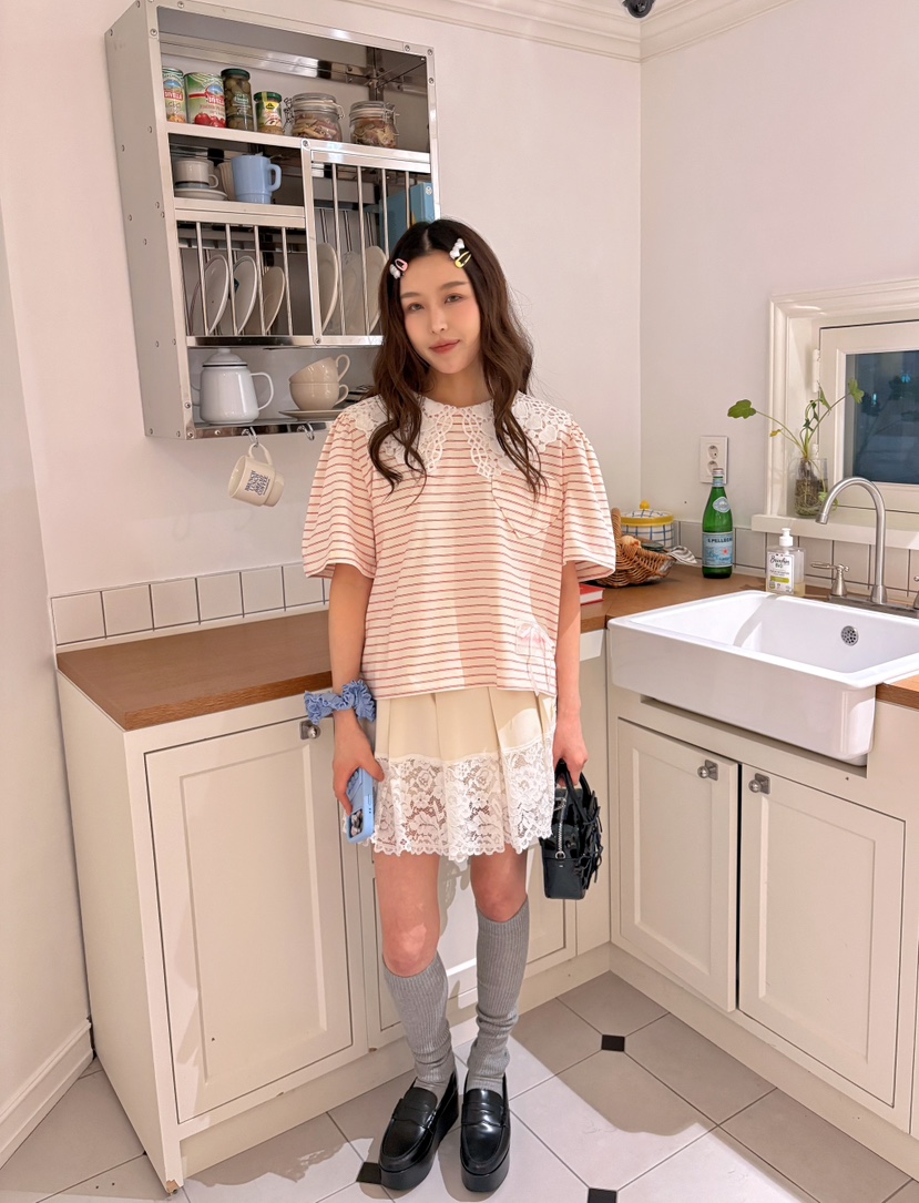 BOUTIQUE-L韓國直郵女裝新款職業熱賣時尚26夏季26春夏T恤BOUTIQUE-LT恤