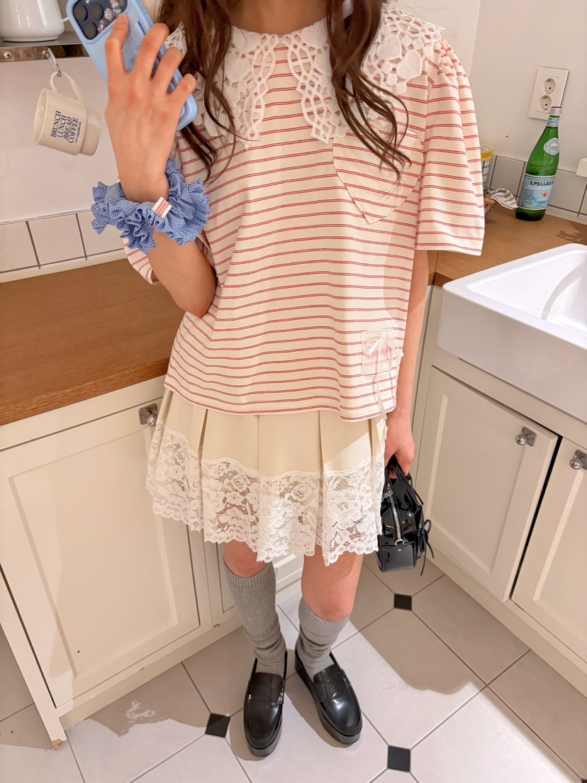 BOUTIQUE-L韓國直郵女裝新款職業熱賣時尚26夏季26春夏T恤BOUTIQUE-LT恤圖色1