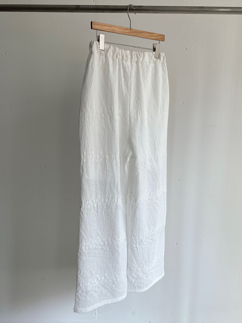 BLEECKER韓國代購女裝新品休閑時尚職業26夏季休閑褲刺繡蕾絲BLEECKER休閑褲