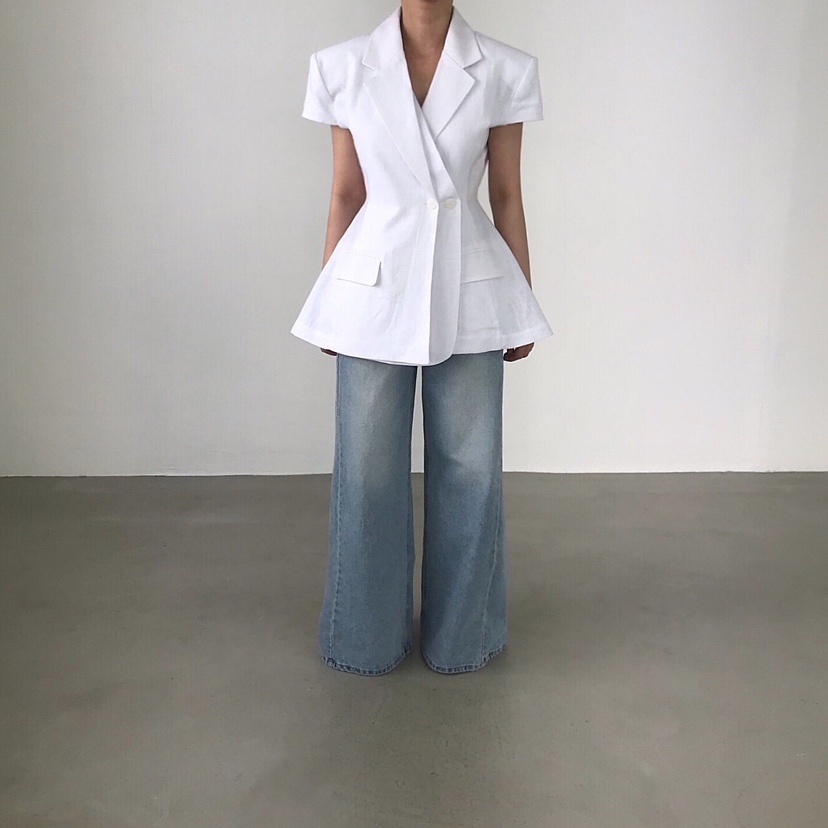 2TWO MOON韓國東大門直郵女士新品推薦休閑26夏季職業夾克2TWO MOON夾克