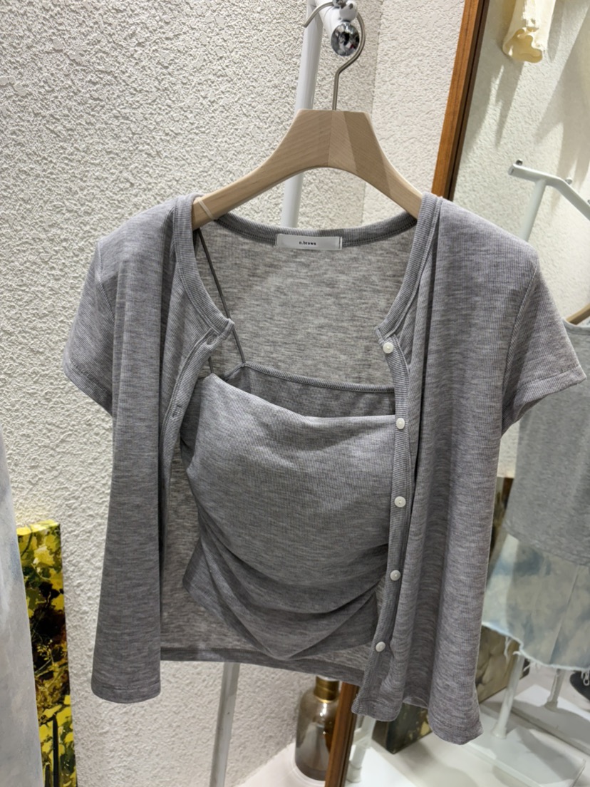 N BROWN韓國直郵實拍女士新品人氣26春夏26夏季套裝開衫開襟N BROWN套裝圖色3