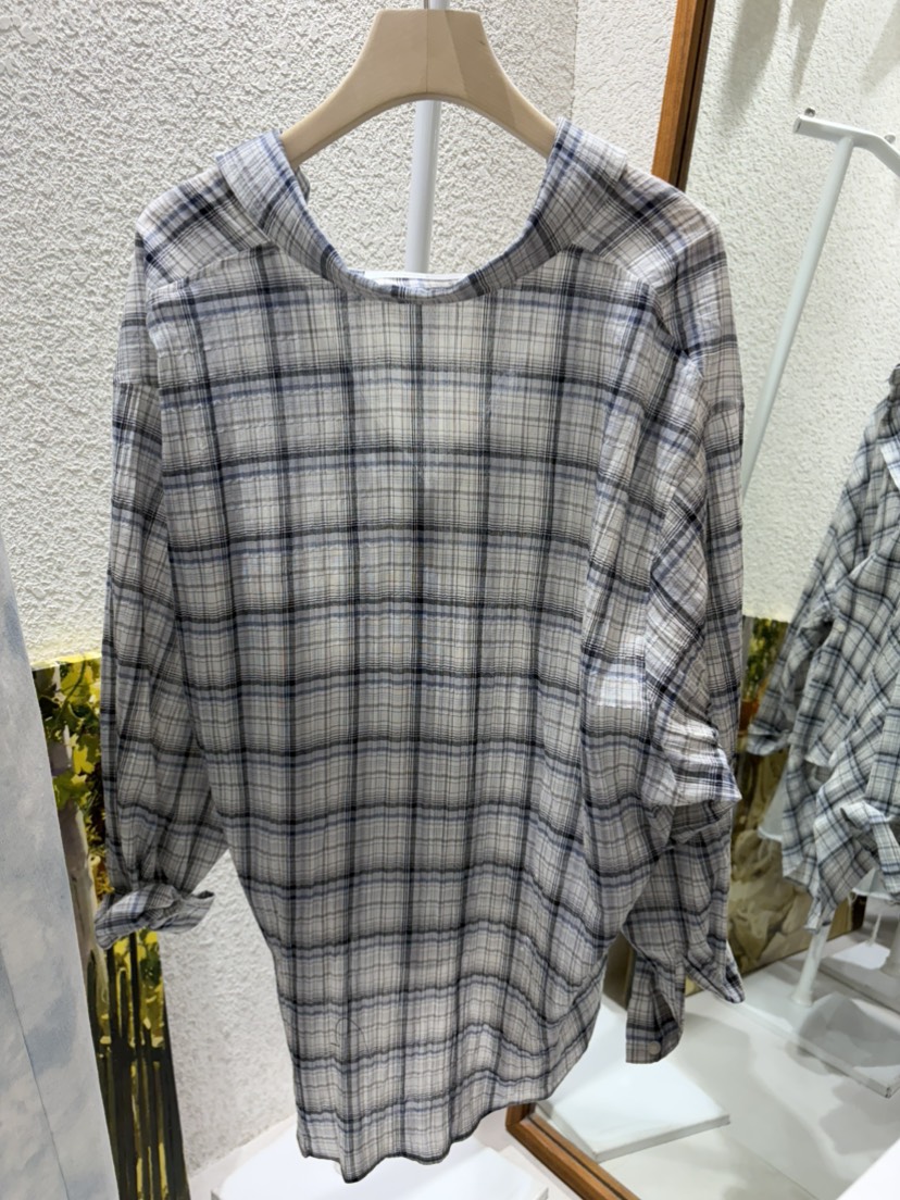 N BROWN韓國直郵女士新品26夏季推薦熱賣襯衫蕾絲衫格紋N BROWN襯衫/蕾絲衫
