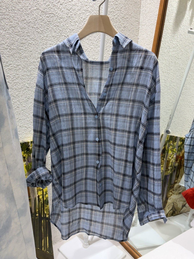 N BROWN韓國直郵女士新品26夏季推薦熱賣襯衫蕾絲衫格紋N BROWN襯衫/蕾絲衫圖色3