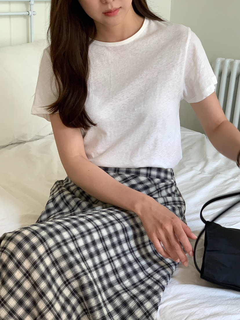 BLEECKER韓國直郵女士新品休閑26夏季26春夏職業人氣T恤亞麻BLEECKERT恤