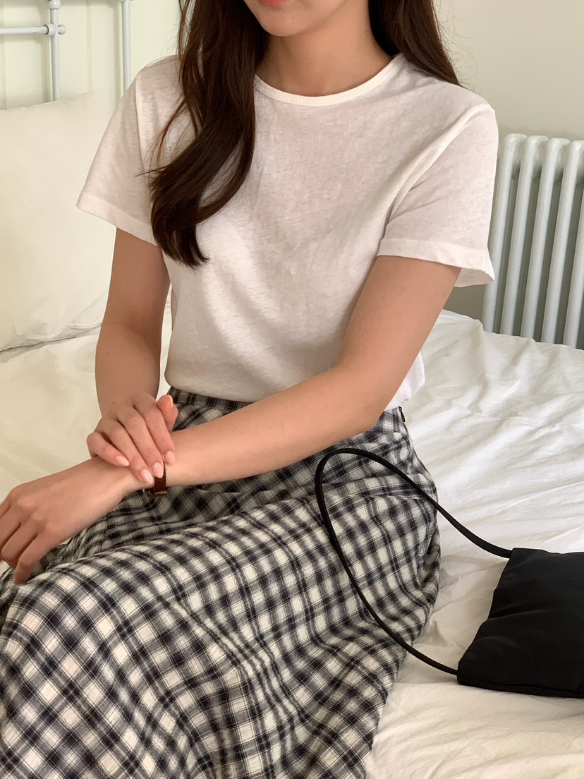 BLEECKER韓國直郵女士新品休閑26夏季26春夏職業人氣T恤亞麻BLEECKERT恤