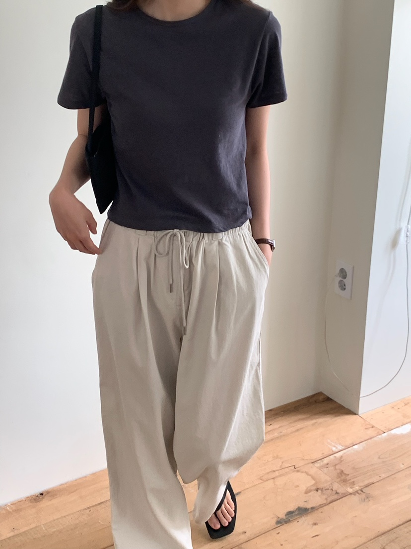 BLEECKER韓國直郵女士新品休閑26夏季26春夏職業人氣T恤亞麻BLEECKERT恤