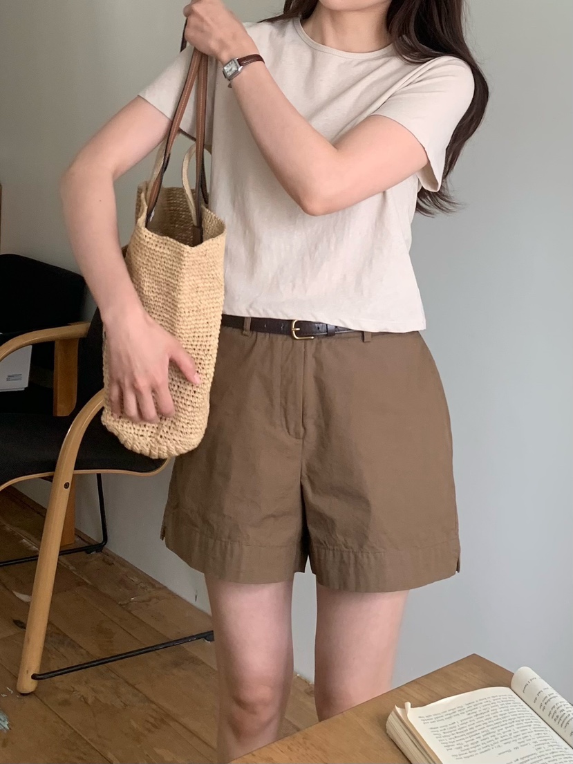 BLEECKER韓國直郵女士新品休閑26夏季26春夏職業人氣T恤亞麻BLEECKERT恤