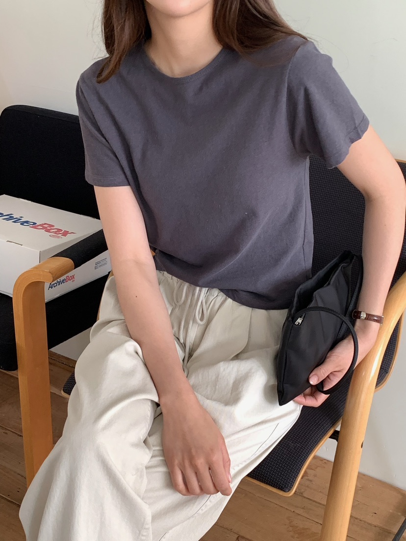 BLEECKER韓國直郵女士新品休閑26夏季26春夏職業人氣T恤亞麻BLEECKERT恤