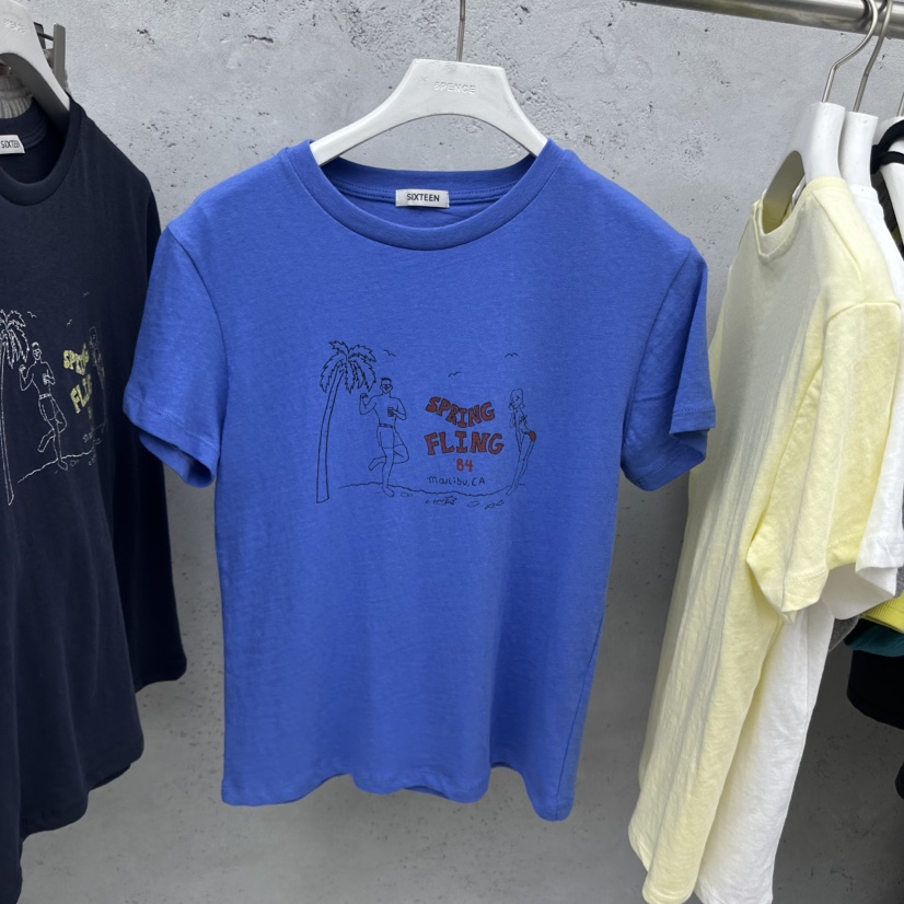 SIXTEEN東大門實拍韓國女裝新品休閑職業時尚26春夏人氣T恤SIXTEENT恤圖色3