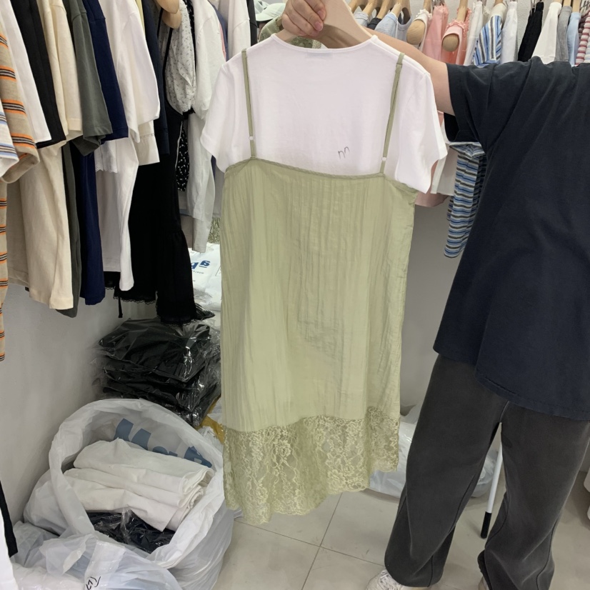 LELEN韓國東大門代購女士新品熱賣職業連衣裙不含內搭蕾絲LELEN連衣裙