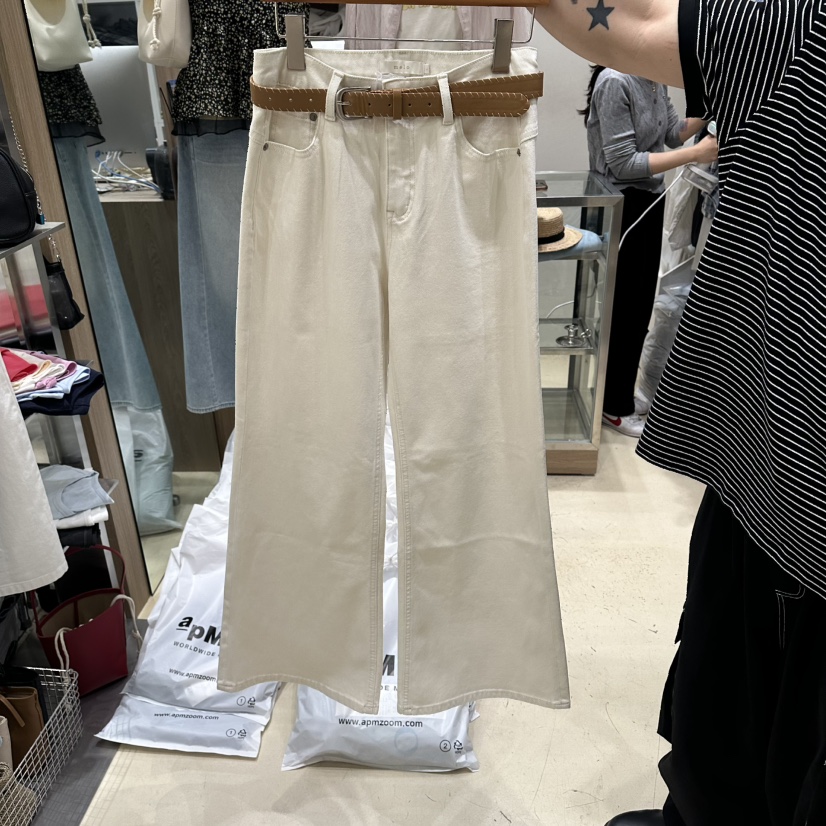 MELO韓國直郵女裝新品職業26春夏休閑時尚人氣休閑褲含腰帶MELO休閑褲圖色1