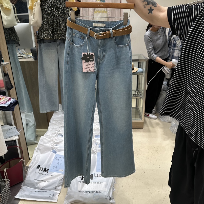 MELO韓國直郵女裝新品職業26春夏休閑時尚人氣休閑褲含腰帶MELO休閑褲圖色3